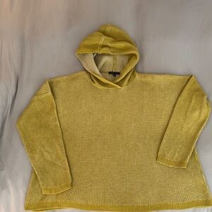 Eileen Fisher Honeycomb Knit Hoodie Sweater